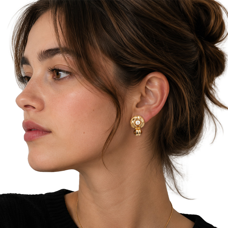 Boucles-d'Oreilles-pour-Femme-Amarante-Perle-Gas-Bijoux-Bijoux-L'Inédit
