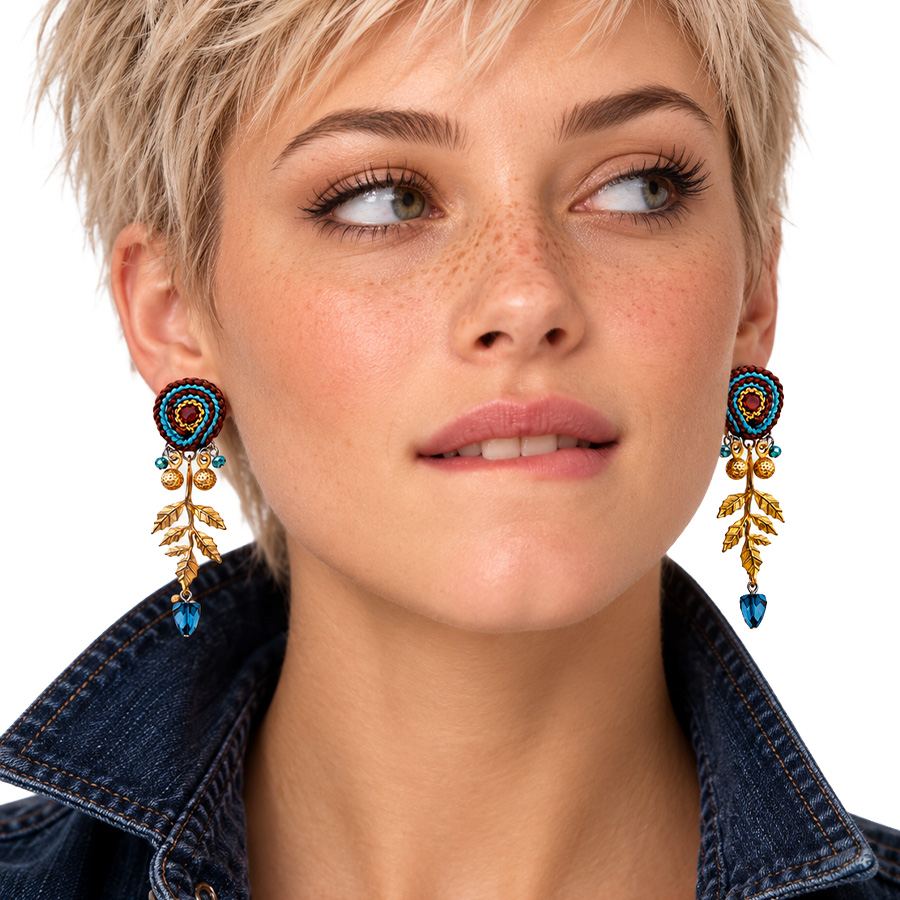 Boucles d'Oreilles pour Femme Prism Longue – Image 2