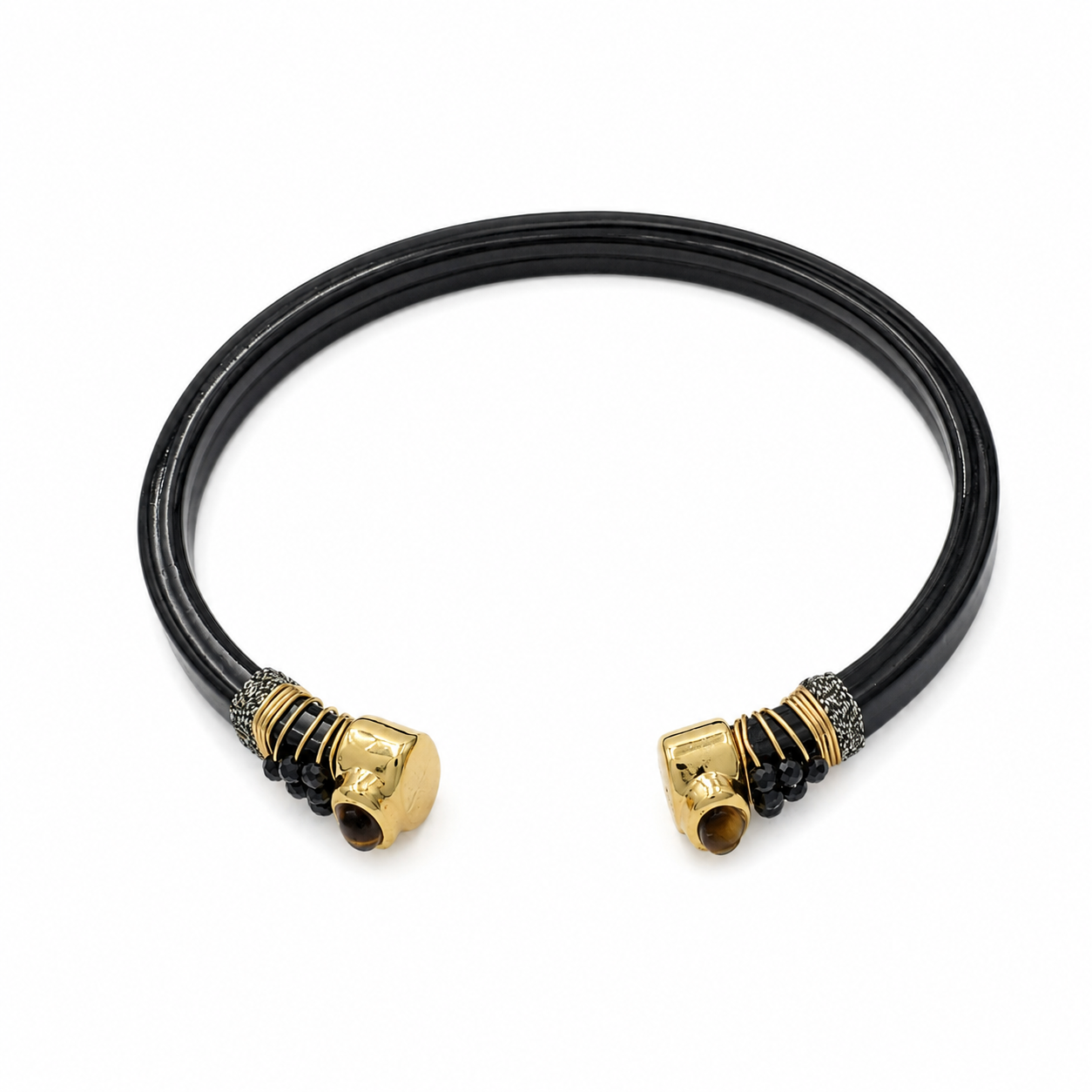 Bracelet-pour-Femme-Sarina-Acétate-Noir-Gas-Bijoux-Bijoux-L'Inédit